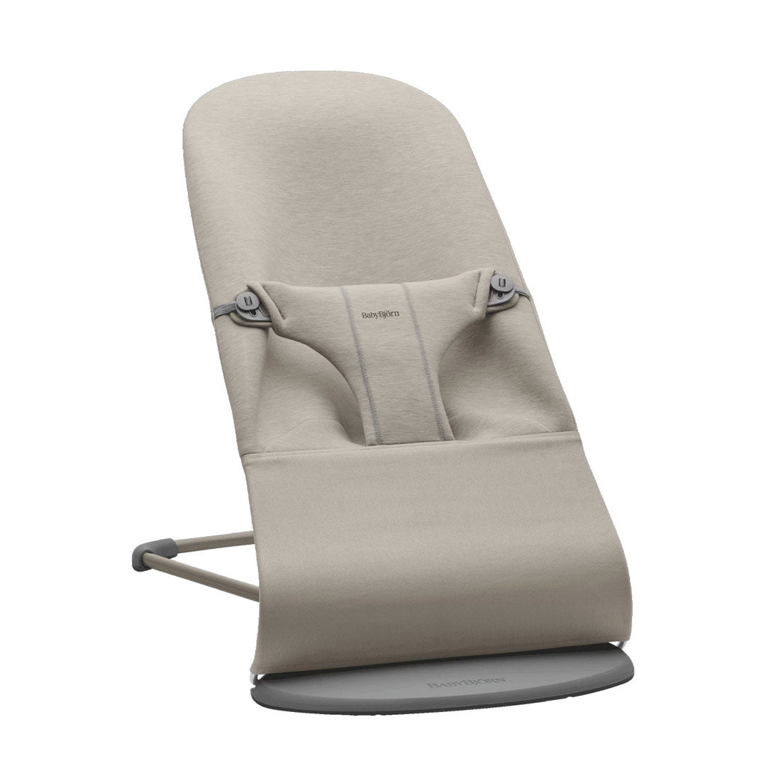 BabyBjorn Bouncer Bliss - 3D Jersey - Sand Grey-Baby Bouncers-Sand Grey-Without Bouncer Toy | Natural Baby Shower