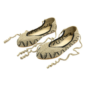 Kashura - Hohe Ballerinas Pistazienkaffee | Braun