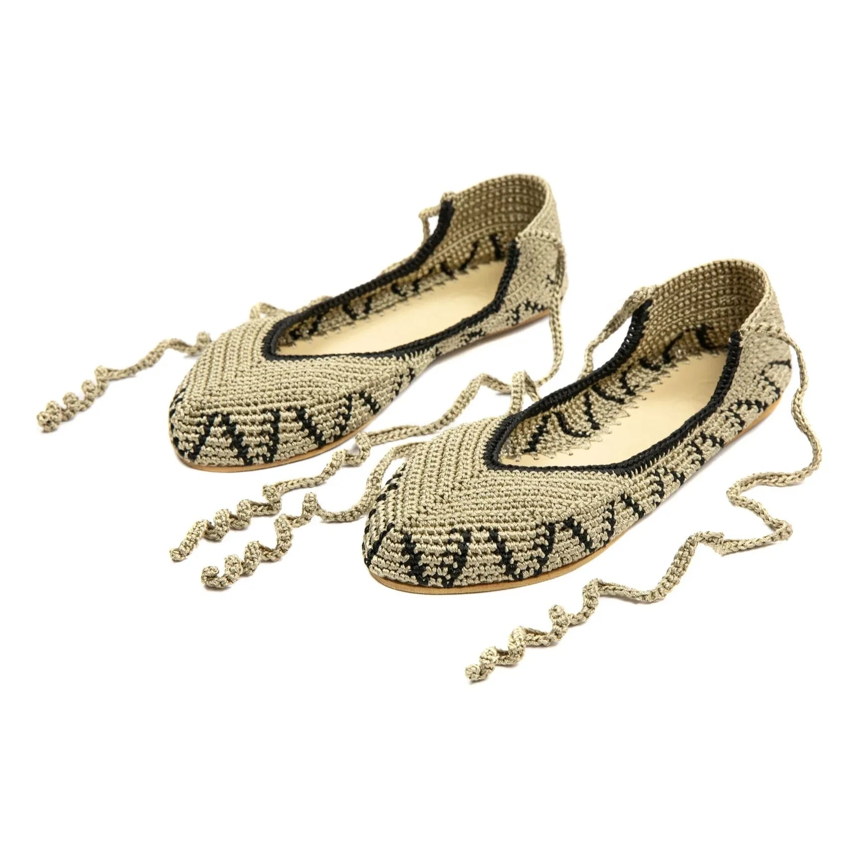 Kashura - Hohe Ballerinas Pistazienkaffee | Braun