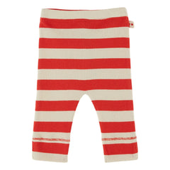 Emile et Ida - Gestreifte Rippen-Leggings aus Bio-Baumwolle | Rot