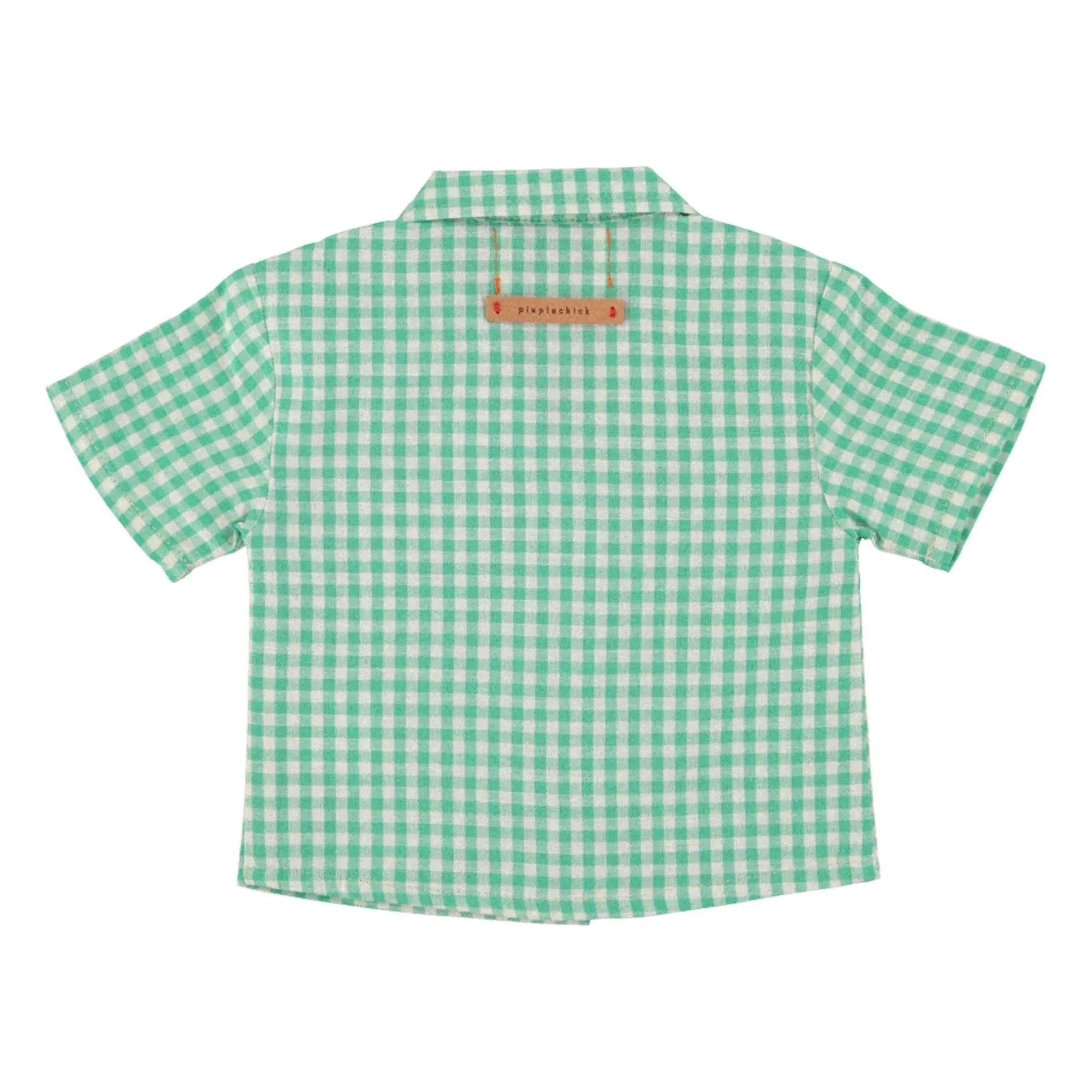 Piupiuchick - Bio-Baumwoll-Gingham-Hemd | Türkis