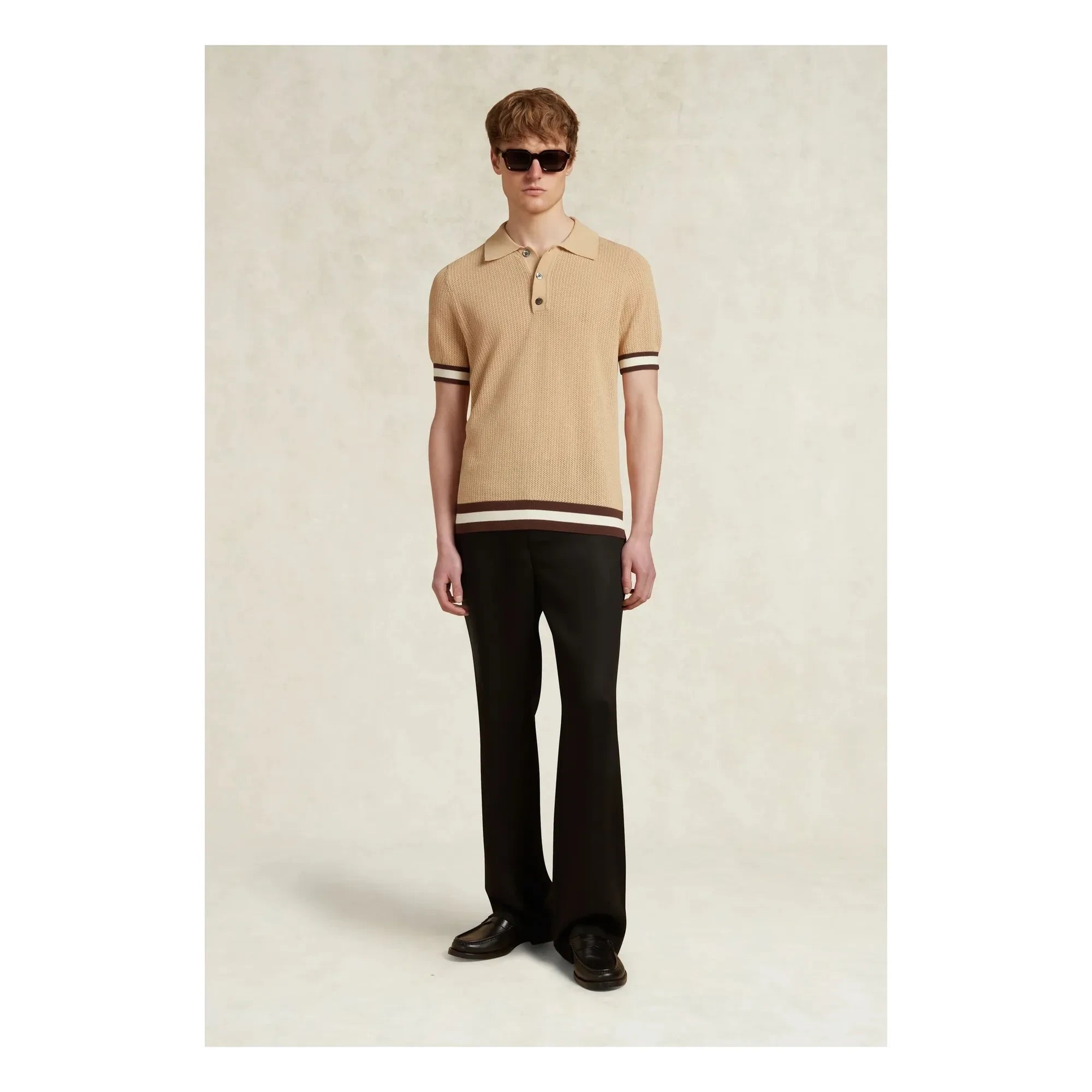 Ché Studios – Quinn Baumwoll-Polo-Shirt | Camel