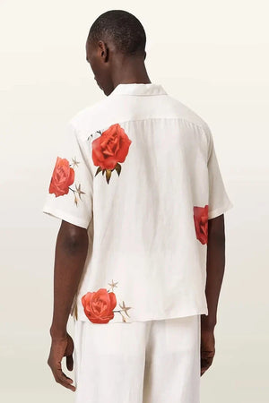 AllSaints Erkek Keten Gömlek FLEUR