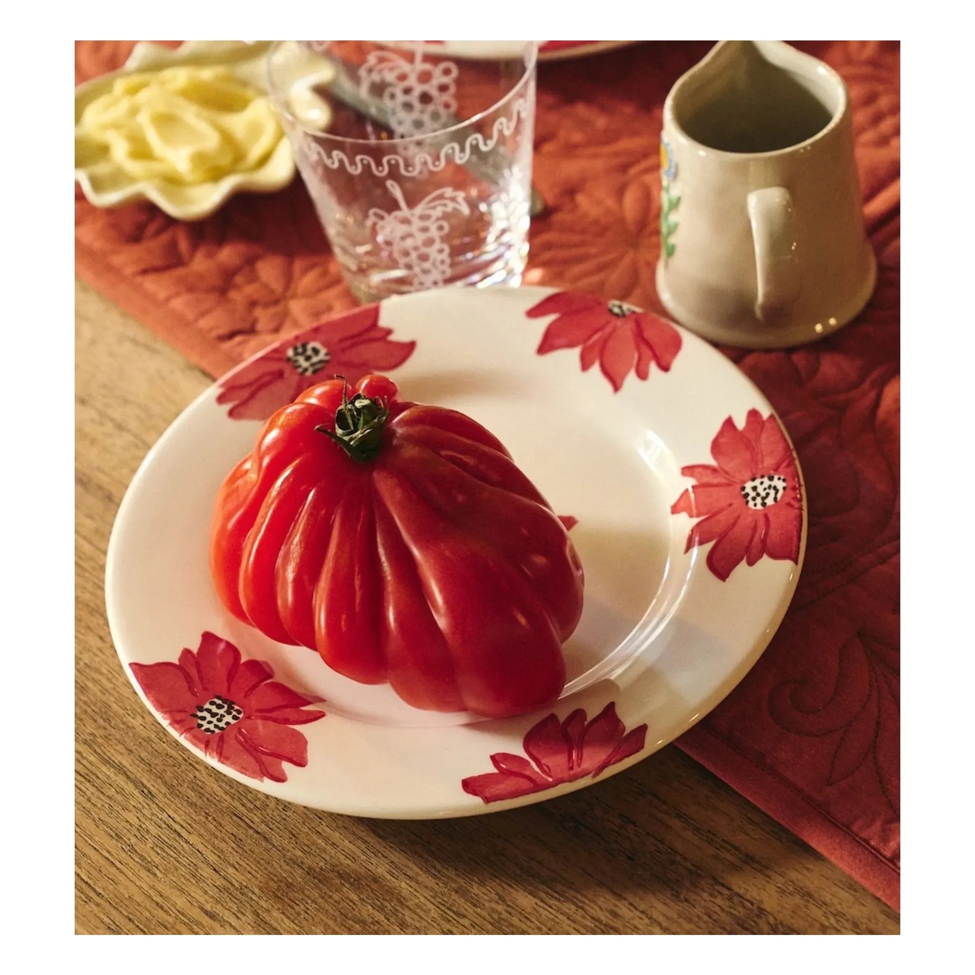 Anna + Nina - Fiorita Blumenteller | Rot