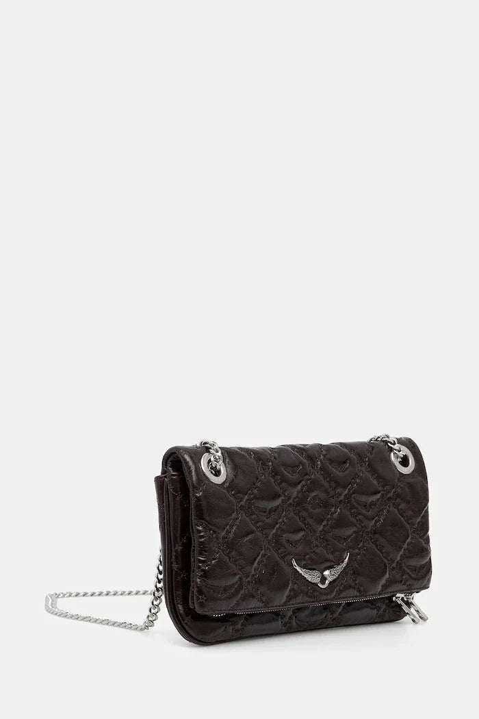 ZADIG&VOLTAIRE ROCK II VINTAGE MONOGRAM Deri Çanta