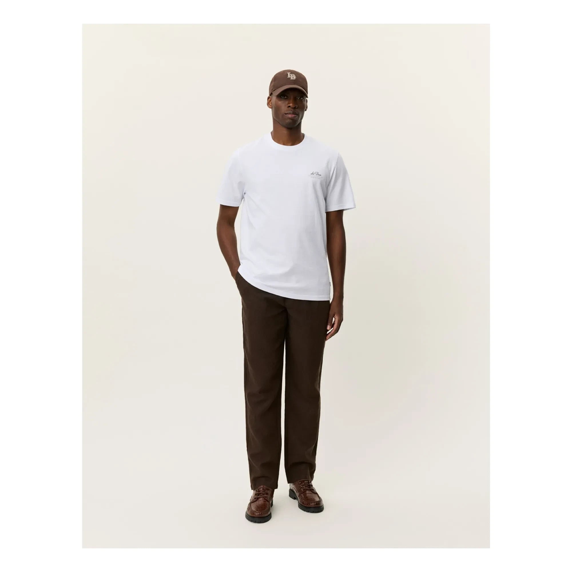 Les Deux - Ben Globe Bio-Baumwoll-T-Shirt | Weiß