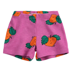 Bobo Choses - Gerippte Shorts Orange Bio-Baumwolle | Lila