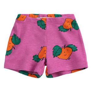 Bobo Choses - Gerippte Shorts Orange Bio-Baumwolle | Lila