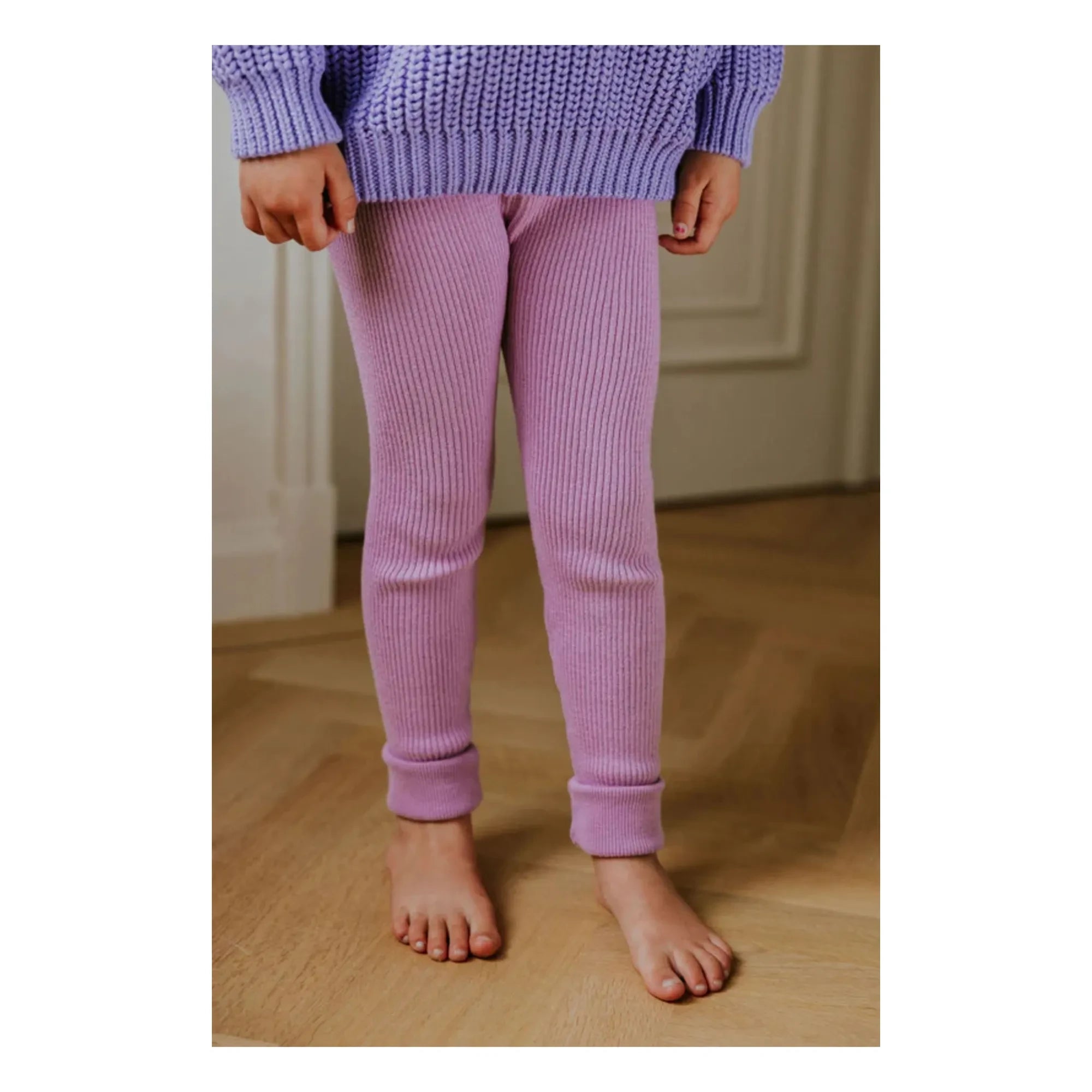 Yuki – Leggings aus Bio-Baumwollstrick | Mauve