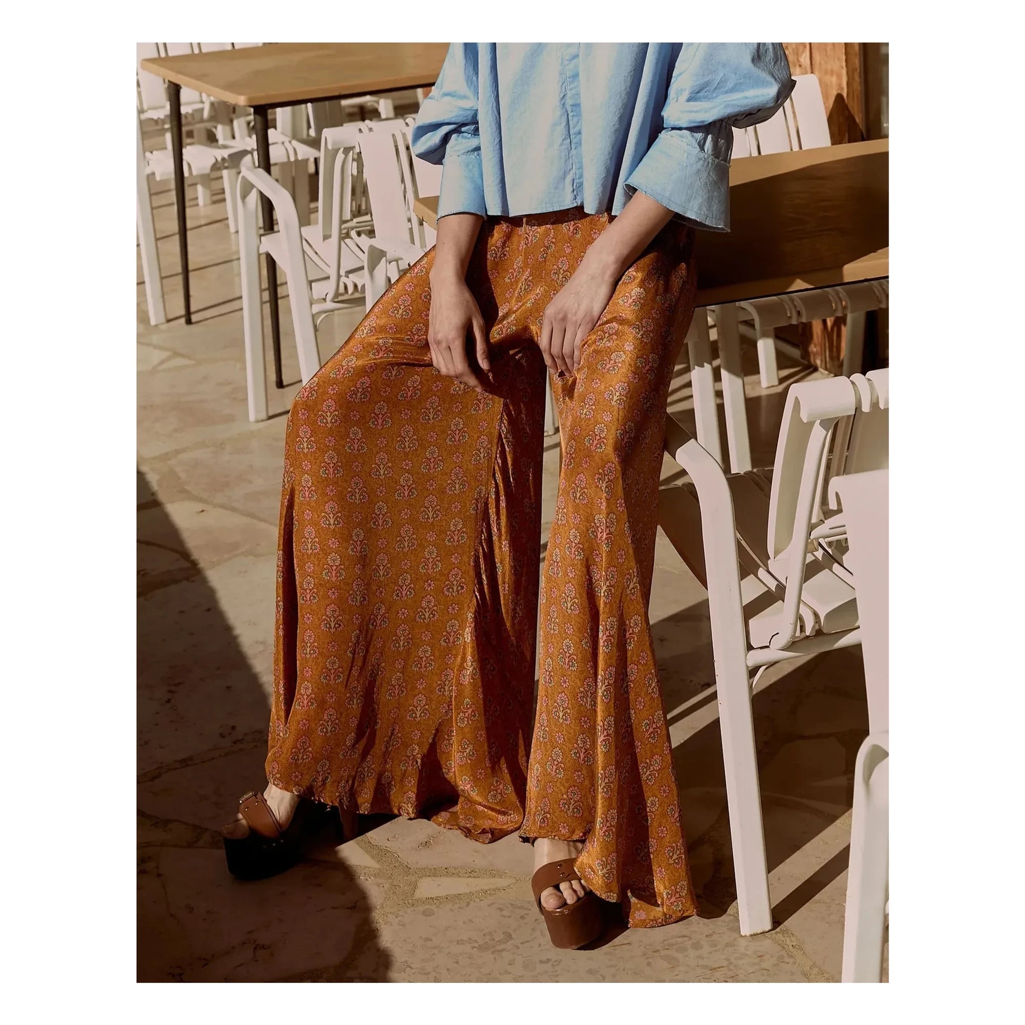 Mes Demoiselles - Orangefarbene Roller-Hose