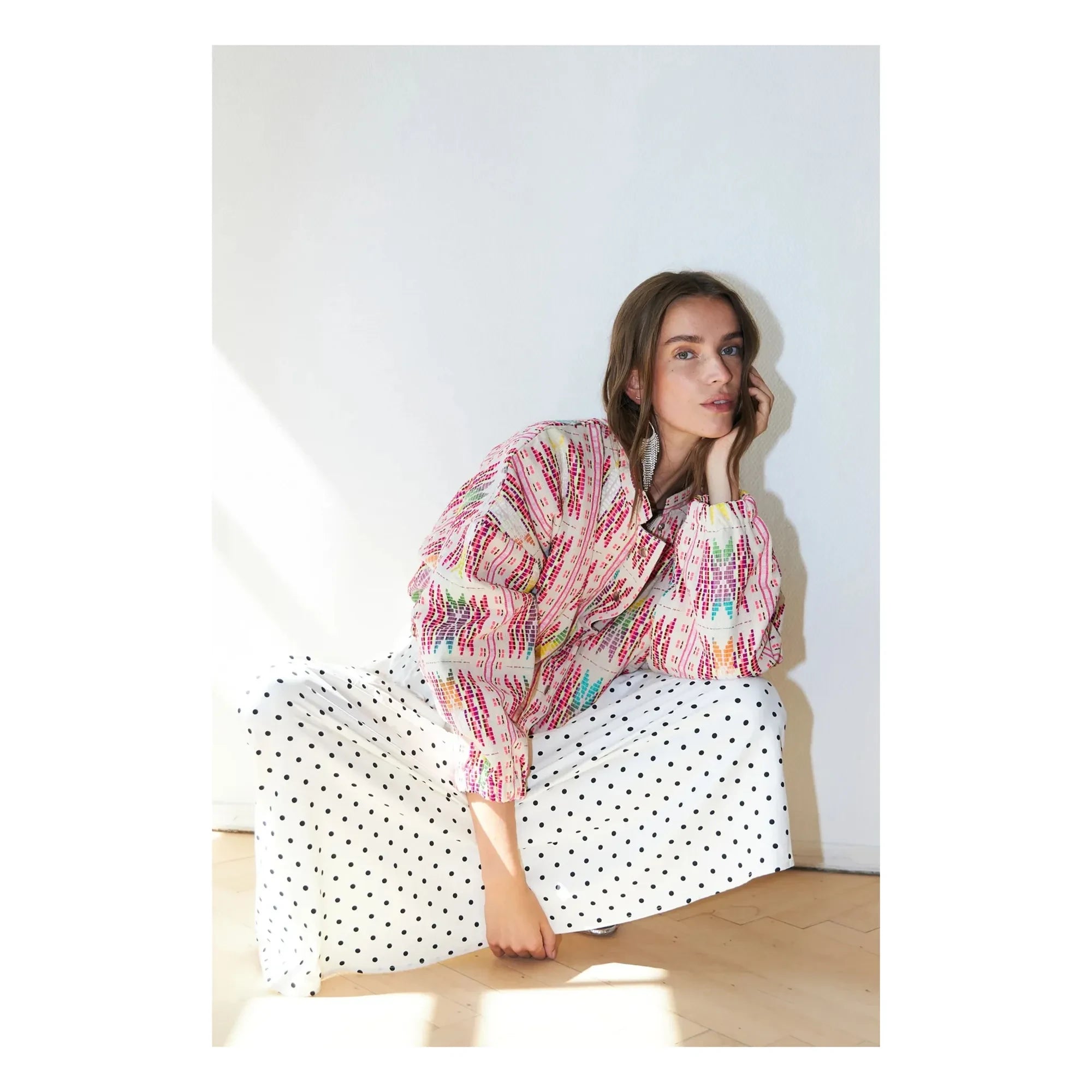 Lollys Laundry – Rosa Baumwoll-Lama-Jacke
