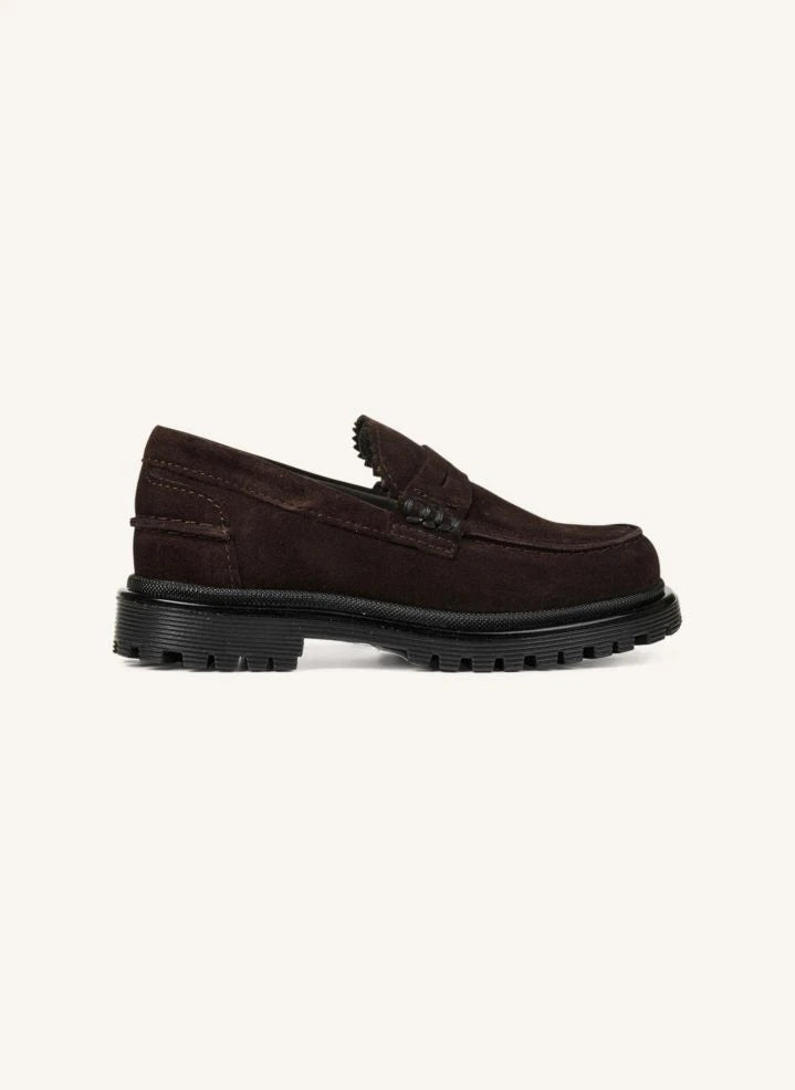 Angulus - Brown Süet Loafer Mokasenler