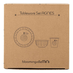 Bloomingville Mini - Agnès Email-Geschirrset | Weiß