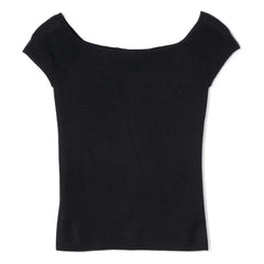 Bompard – Kaschmir- und Seiden-Bardot-Pullover | Schwarz