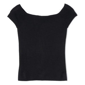 Bompard – Kaschmir- und Seiden-Bardot-Pullover | Schwarz