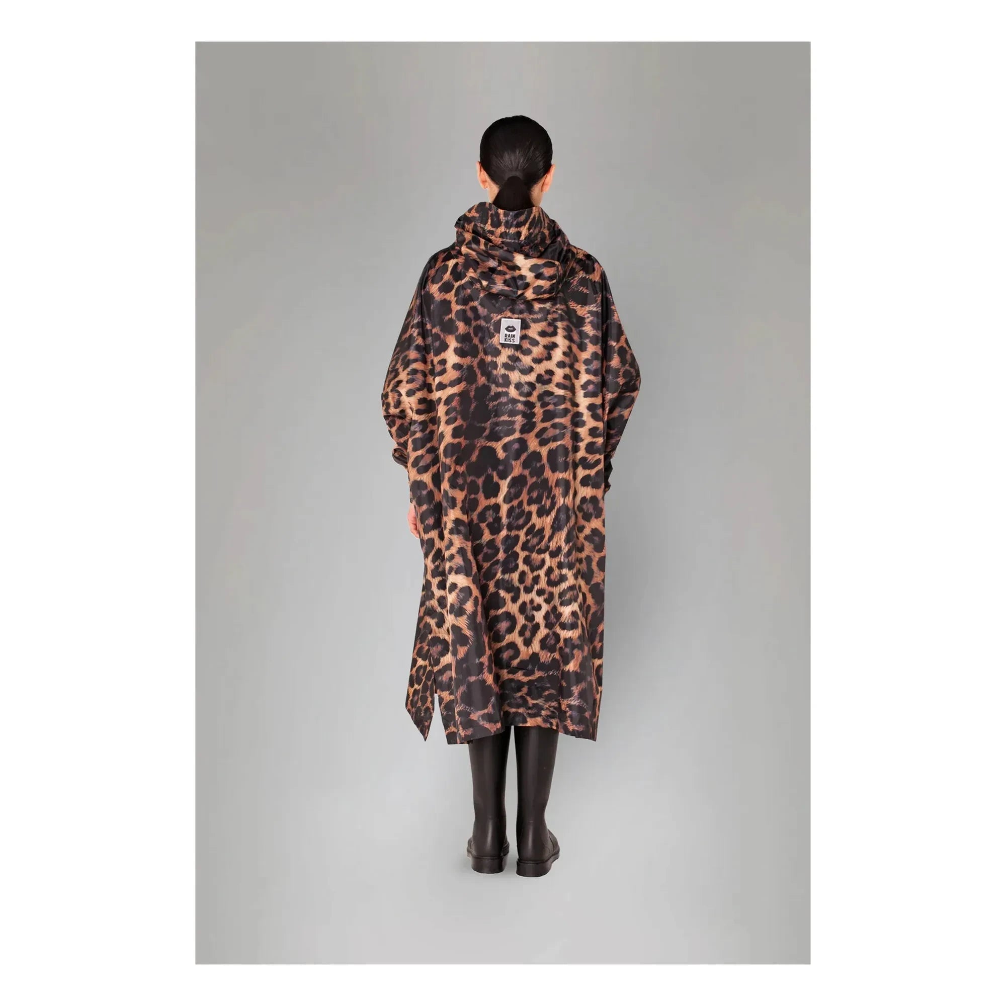 Rainkiss - Dunkler Leopard Wasserdichter Poncho - Damenkollektion | Braun