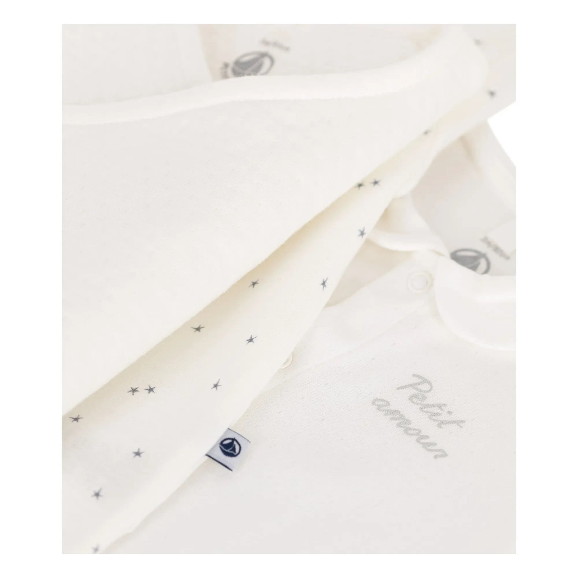 Petit Bateau – Mutterkoffer Herzen Bio-Baumwolle | Ecru