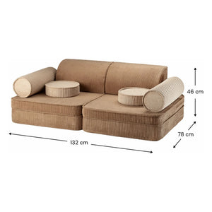 Wigiwama - Modulares Samtsofa | Braun