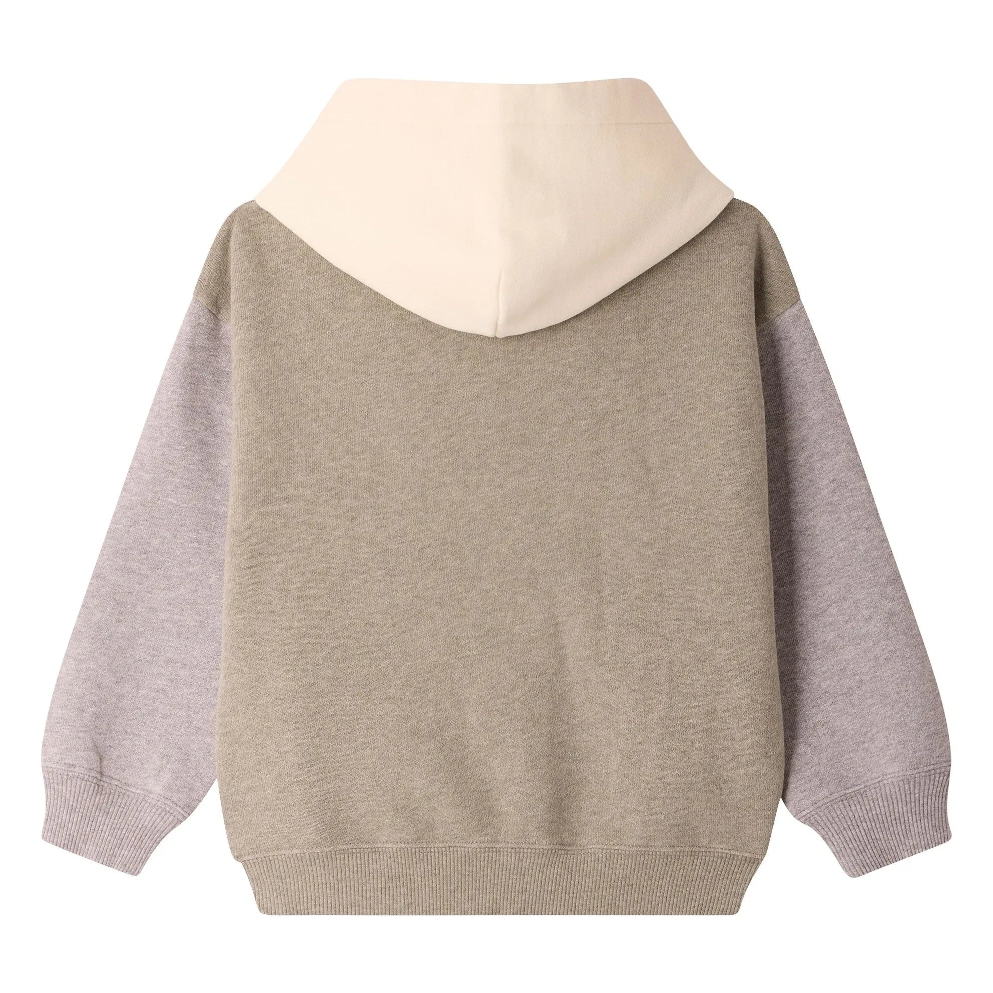Bonpoint - Elroy Kapuzenpullover mit Reißverschluss aus Bio-Baumwolle (Chiné) | Khaki
