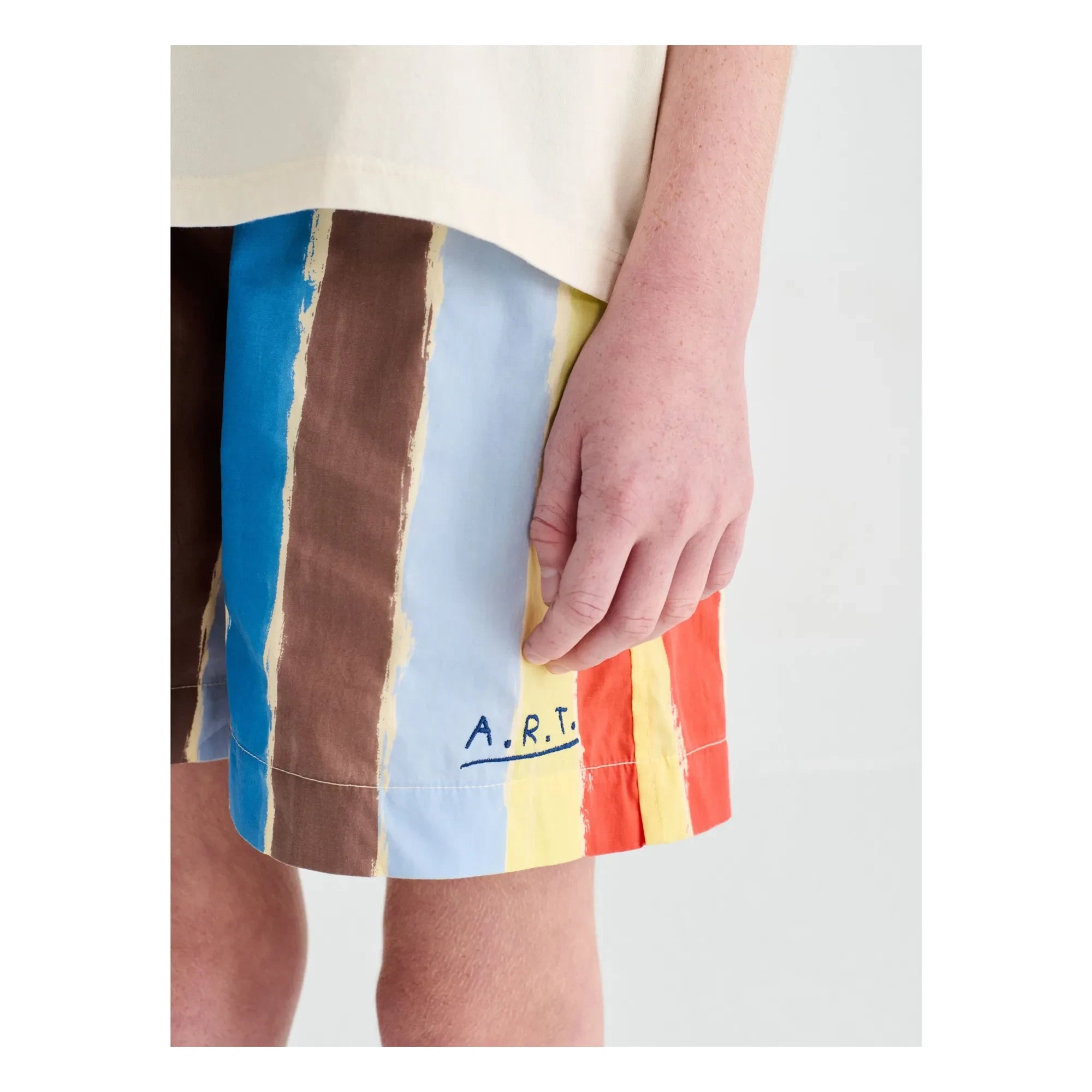True Artist - Gestreifte Shorts | Blau