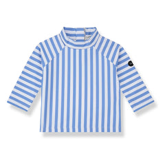 1+ in the family - Telmo Gestreiftes UV-Schutz-T-Shirt | Hellblau