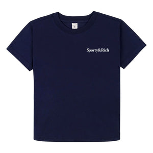 Sporty & Rich - Tennis-T-Shirt aus recycelter Baumwolle | Navy