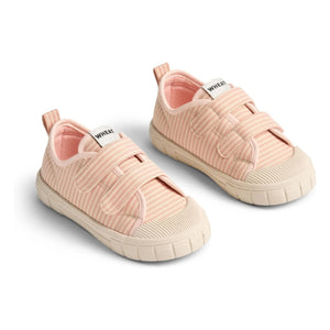 Wheat - Bobbie Striped Scratch Sneakers | Powder Pink