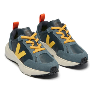 Veja - Elastische Sneakers mit Spitze Kleiner Kanarienvogel Offenes Leder O.T. | Blau