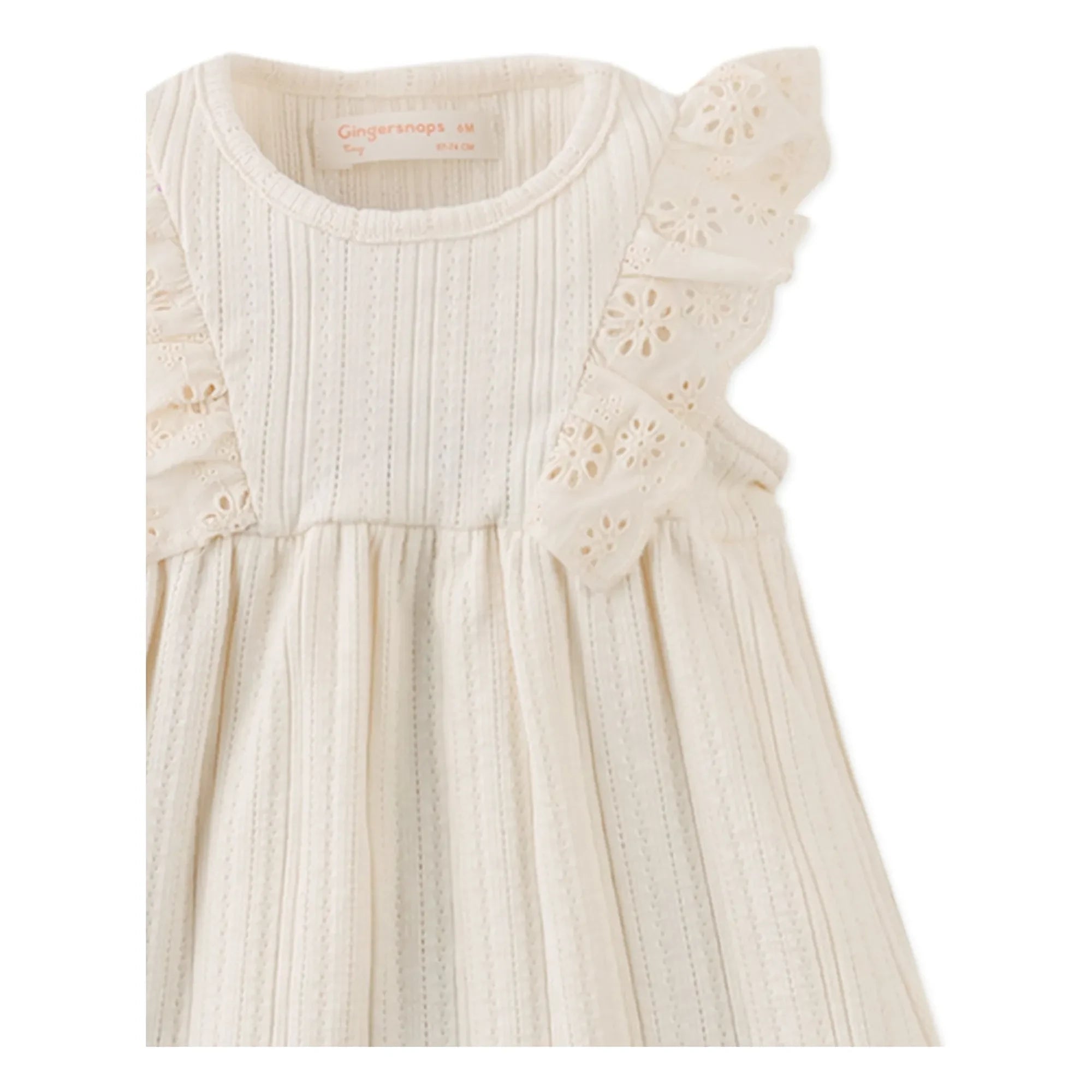 Gingersnaps - Elowyn Besticktes Rüschenkleid | Ecru