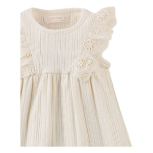 Gingersnaps - Elowyn Besticktes Rüschenkleid | Ecru