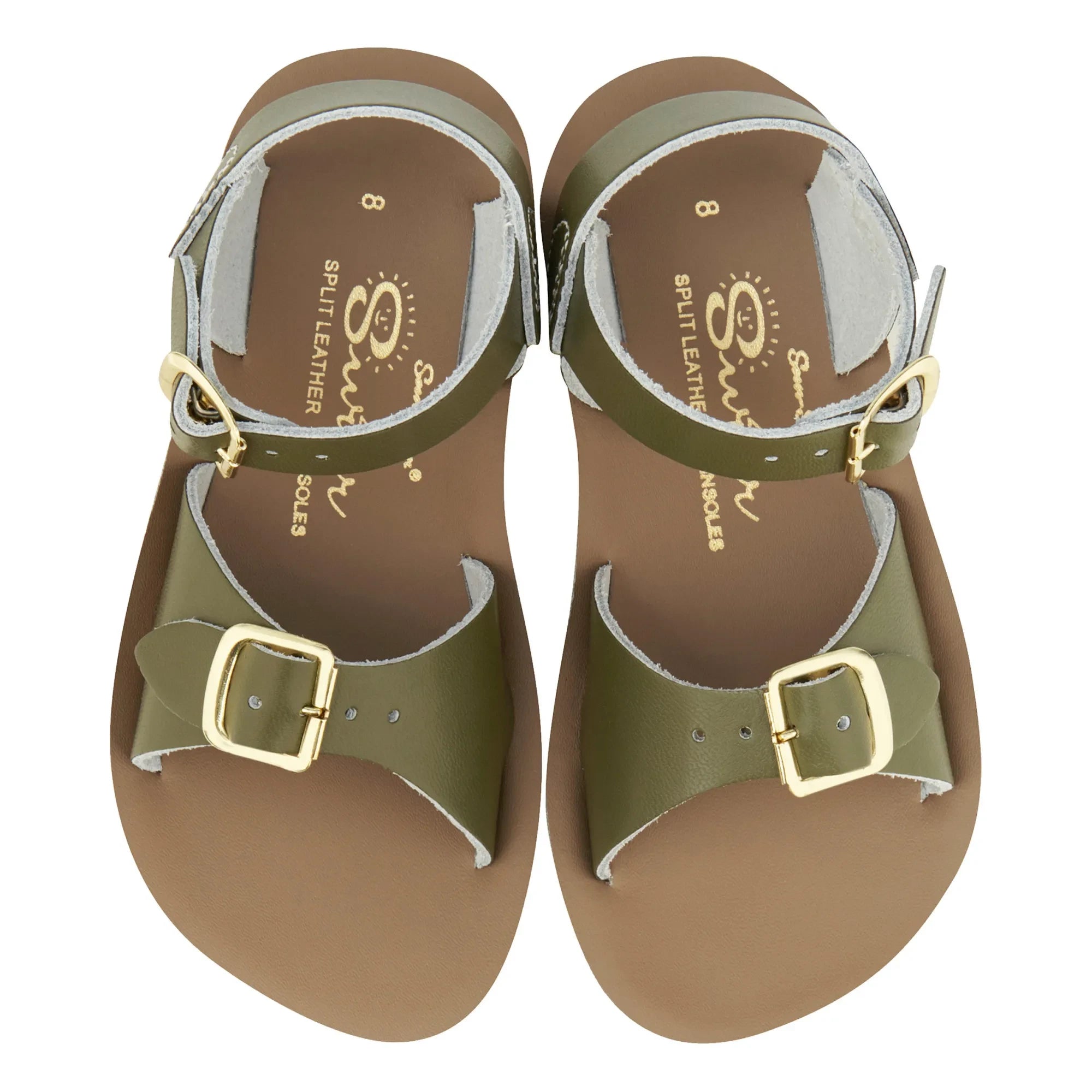 Salt-Water - Surfer Wasserfeste Ledersandale | Khaki