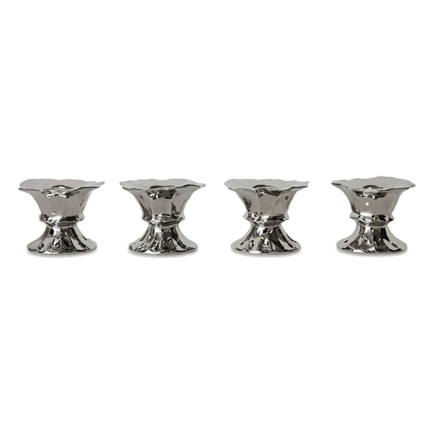 HKliving - Neue klassische Eierbecher - 4er-Set | Silber