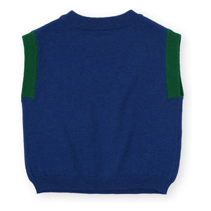 Goldie + Ace - Ärmelloser Pullover mit Erdbeeren | Dunkelblau