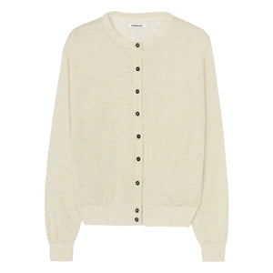Cordera - Leinen- und Baumwollstrickjacke | Creme