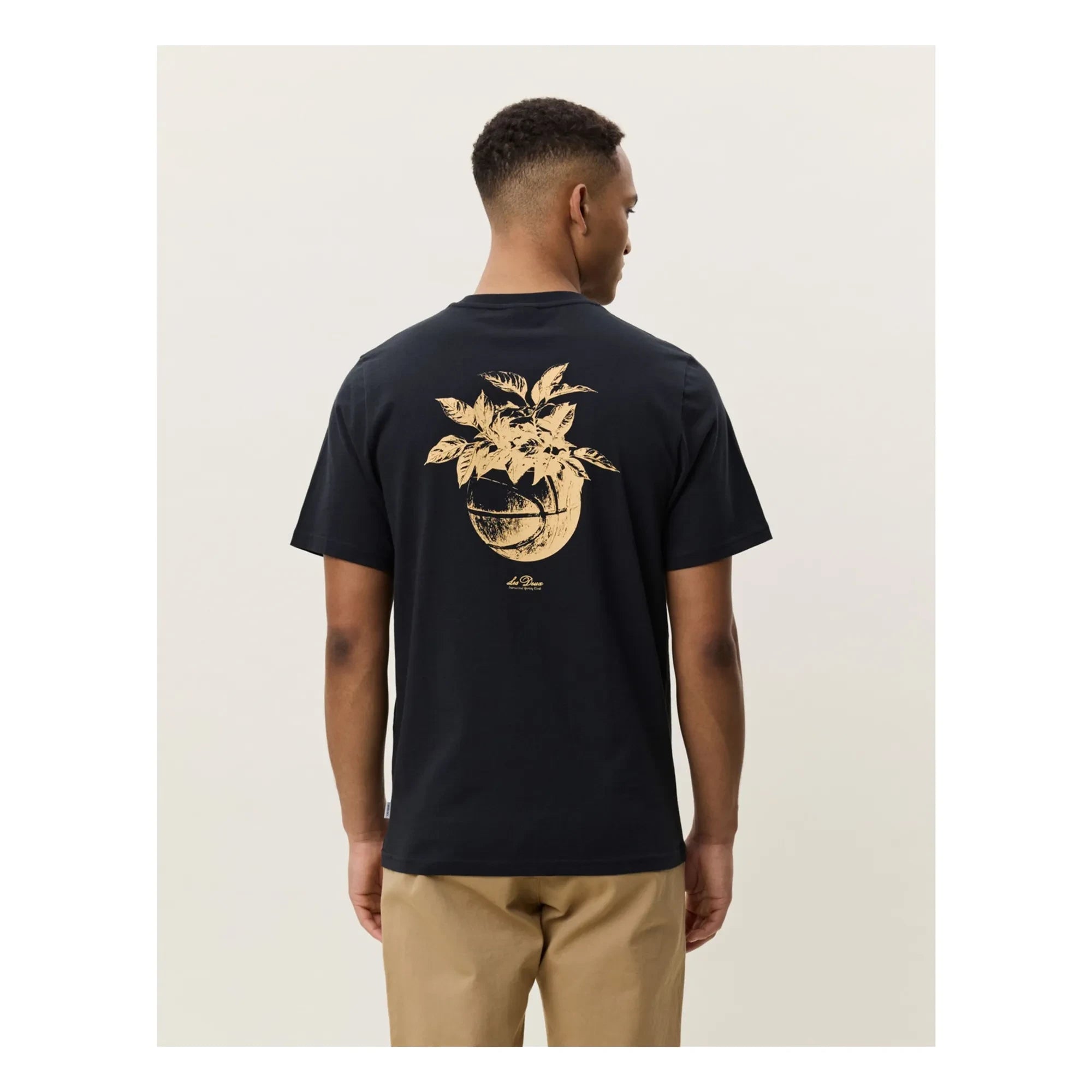 Les Deux - Plant T-Shirt | Blau Schwarz