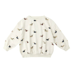 Rylee + Cru - Dackel-Sweatshirt | Ecru
