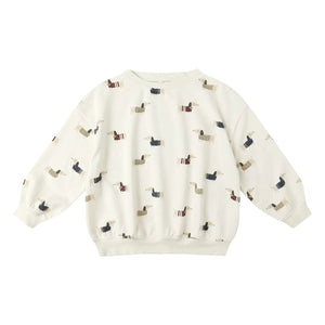 Rylee + Cru - Dackel-Sweatshirt | Ecru
