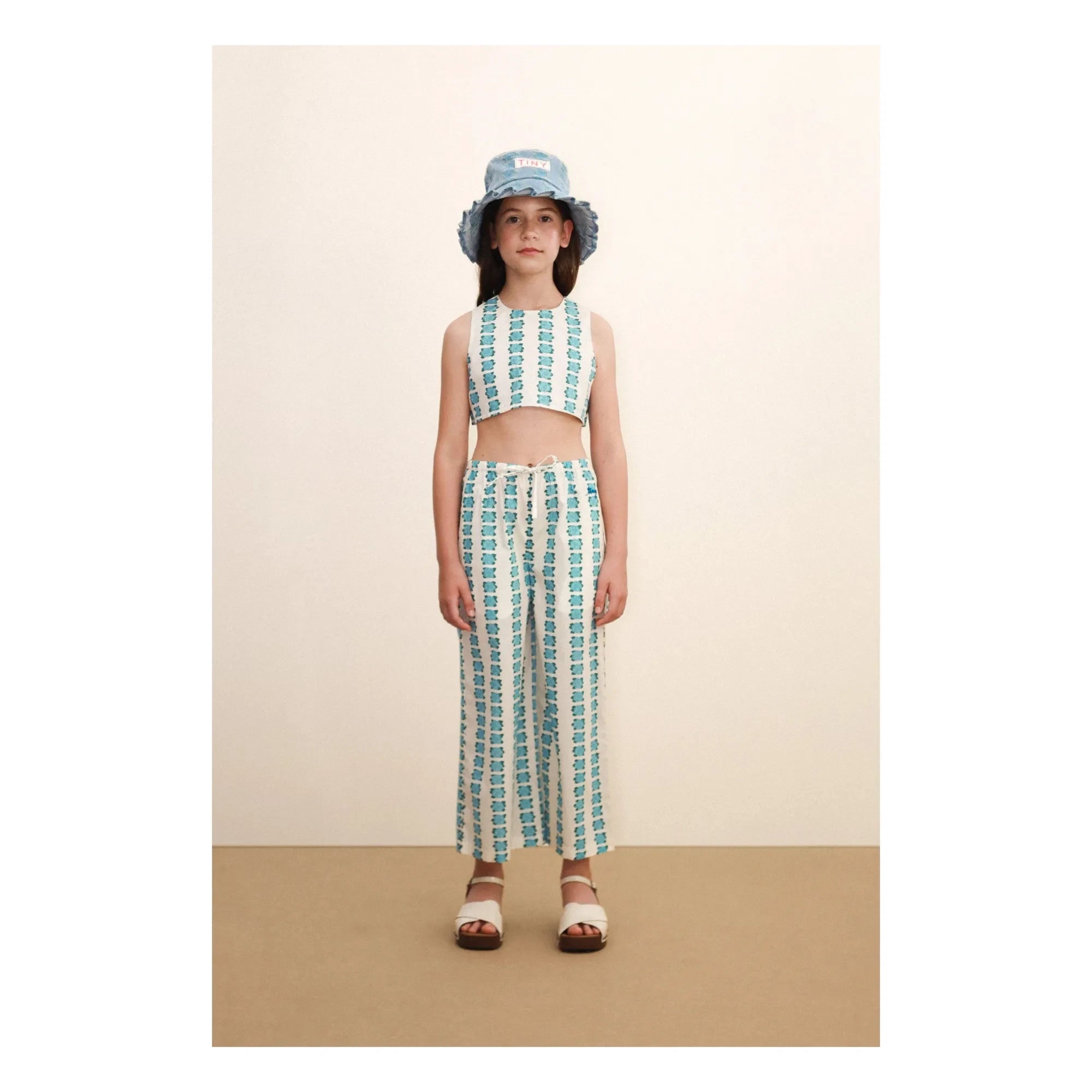 Tinycottons - Hose mit Blumenmuster | Weiß