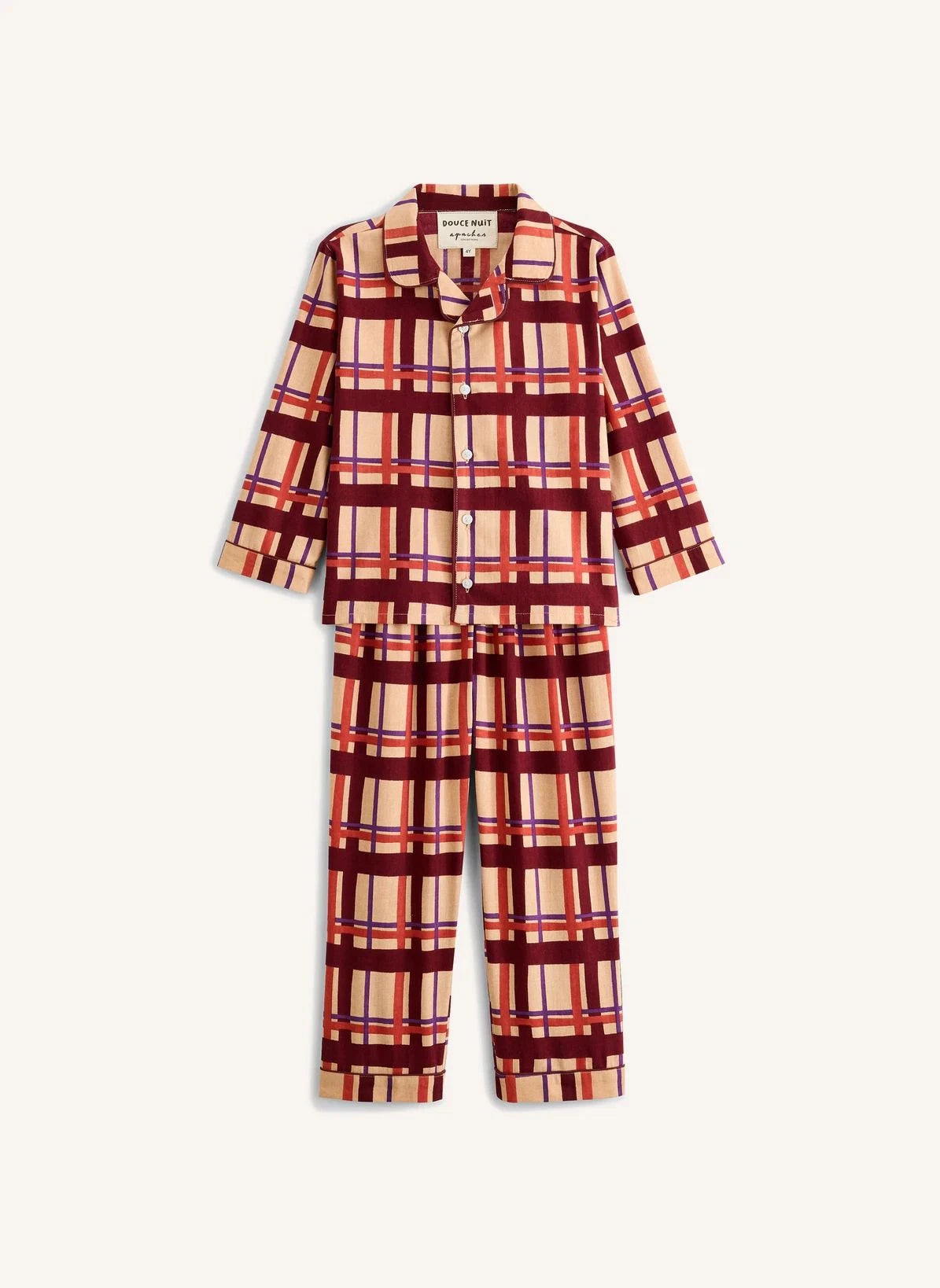 Apaches - Pavan Tartan Pyjama | Rosa
