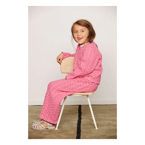 Mini Rodini - Bio-Baumwollhose mit Spitze | Rosa