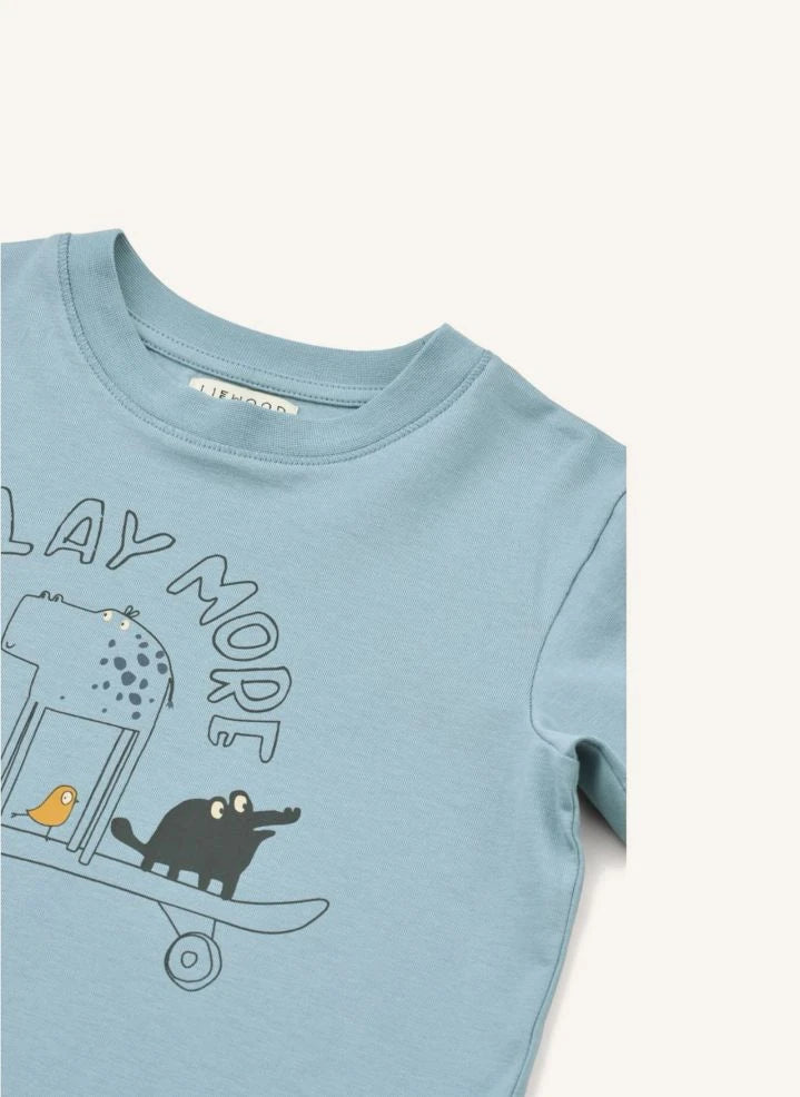 Liewood - Francis Play More T-Shirt aus organischer Baumwolle | Blau