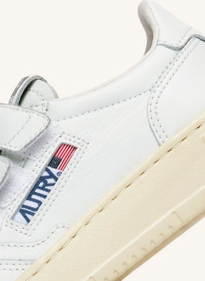 Autry - Kidstripes Niedriges Leder Sneaker | Weiß
