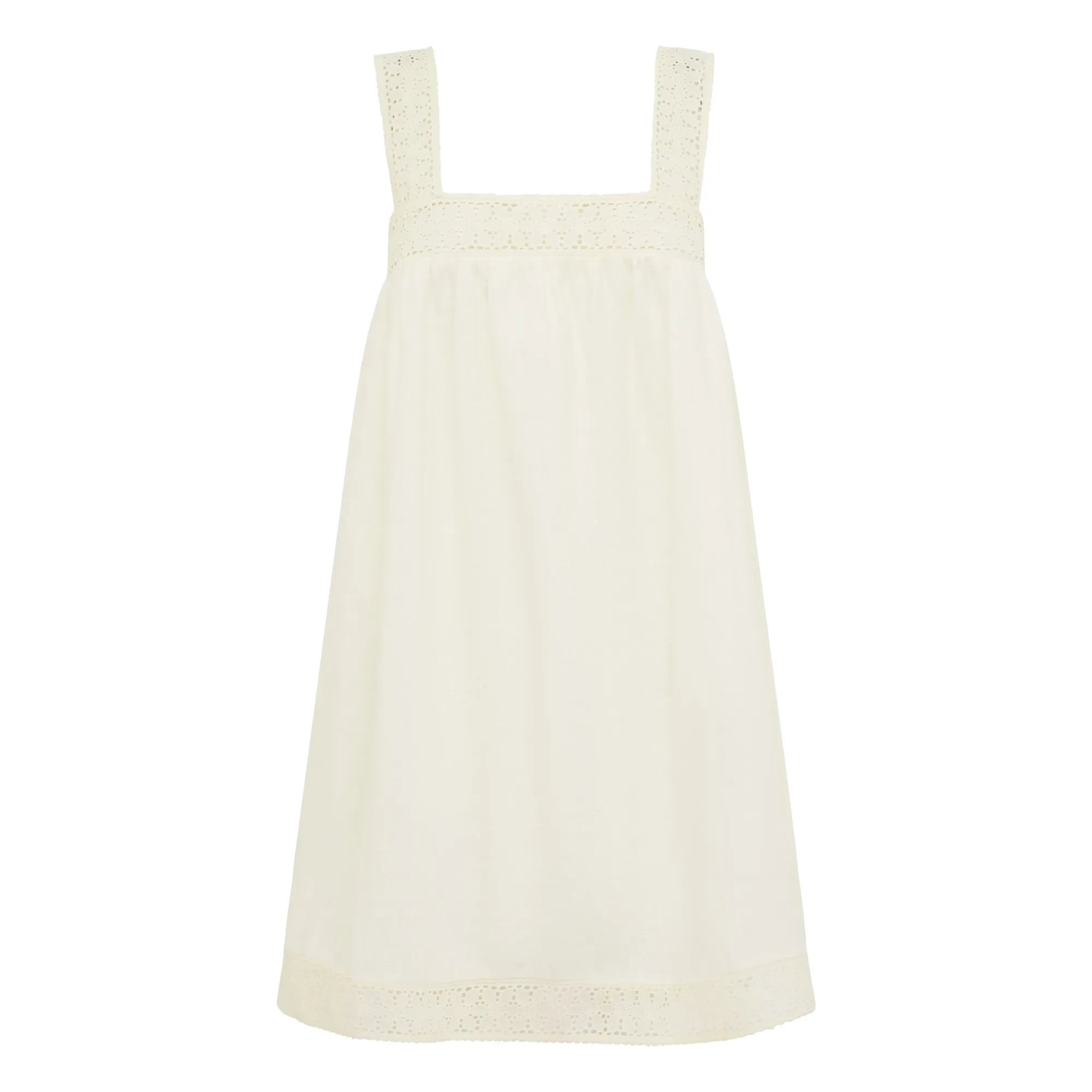 Peony - Besticktes Kleid | Weiß