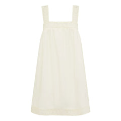 Peony - Besticktes Kleid | Weiß