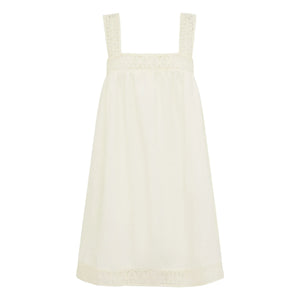 Peony - Besticktes Kleid | Weiß