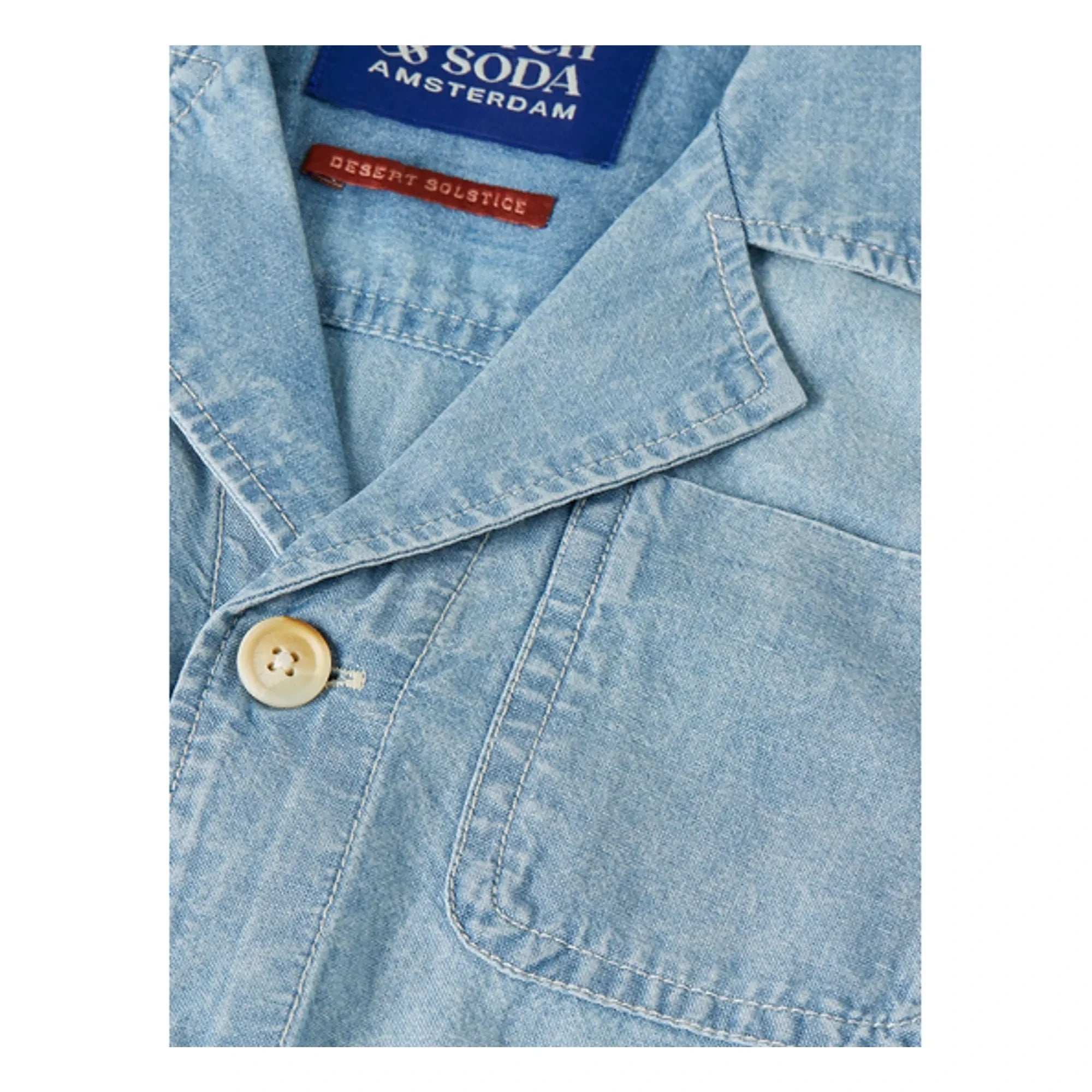 Scotch & Soda – Chambray-Jumpsuit | Hellblau