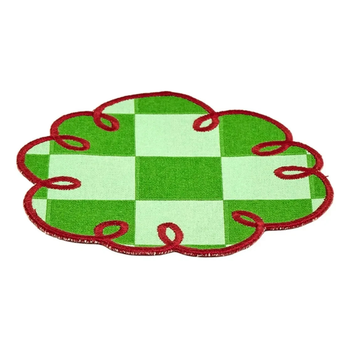 Bitossi - Dama Verde karierter Untersetzer - 2er Set | Grün