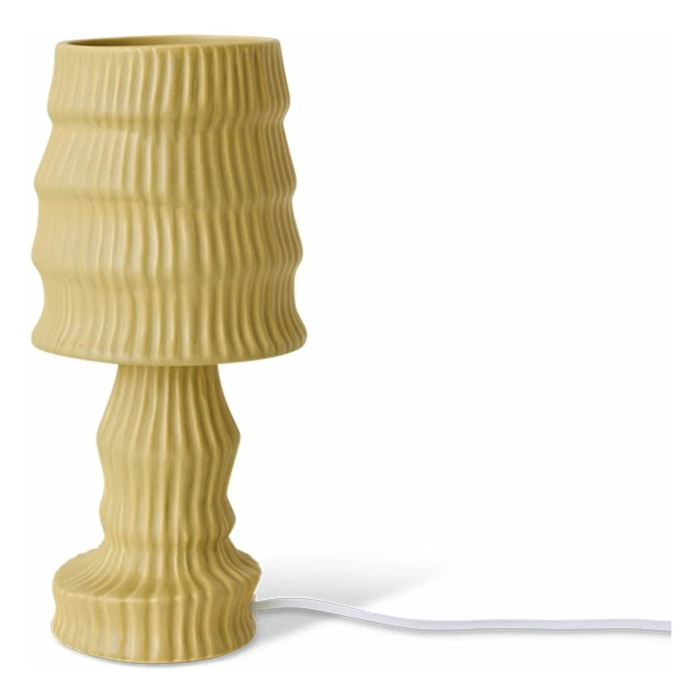HKliving - Keramik Tischlampe | Senfgelb