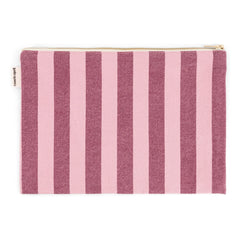 Rose in April - Lili Gestreifte Clutch | Pink