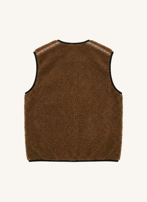 Hundred Pieces - Easy Sherpa Kolsuz Ceket | Kahverengi